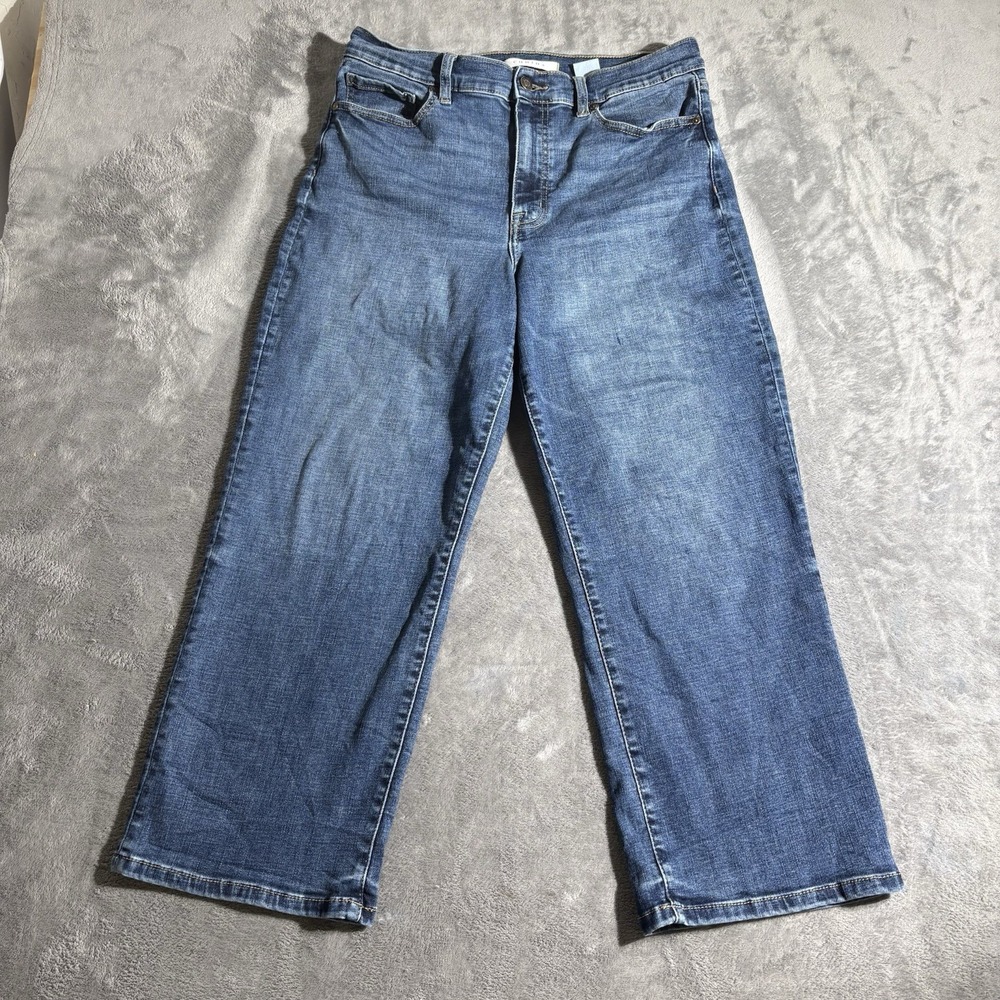 Eunina Wide Leg Jeans Womens 13/31 Blue Denim Super High Rise 5-Pocket